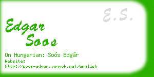 edgar soos business card